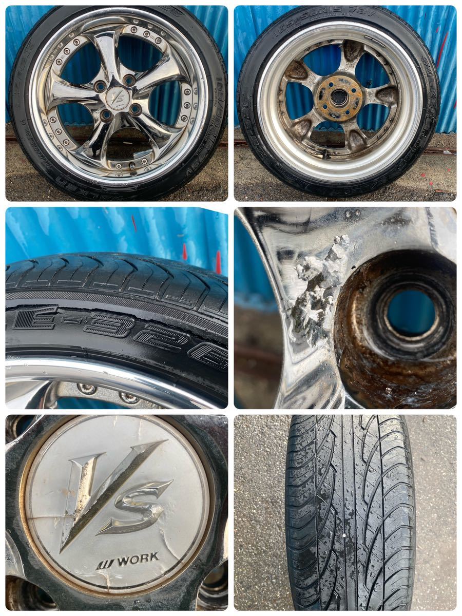 Vs WWORK★アルミホイールセット★165/50R15★中古品_画像8