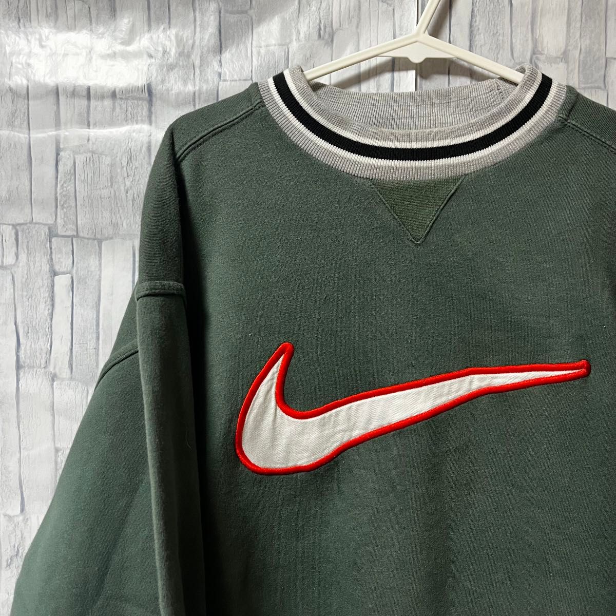 90s NIKE ナイキ　刺繍ロゴスウェット　銀タグ