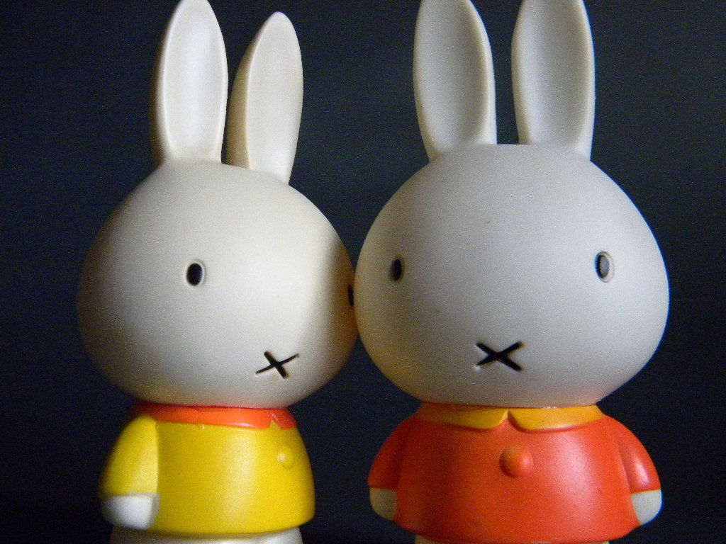 当時物 ★★ウサギの女の子 miffy sofvi ミッフィー 2p 日本製 コインバンク !! 銀行 ASAHI BANK 貯金箱 おまけ景品 ソフビ「定形外/LP可」_画像6