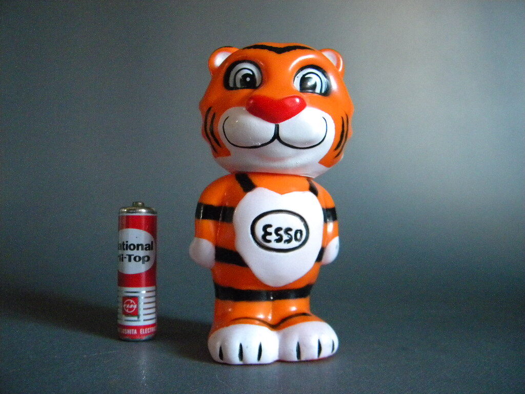 当時物 ★★ESSO エッソタイガー sofvi コインバンク 良好品 !! ソフビ 景品おまけ 販促 Esso Tiger 非売 貯金箱 ★★未使用デッドストックの画像7