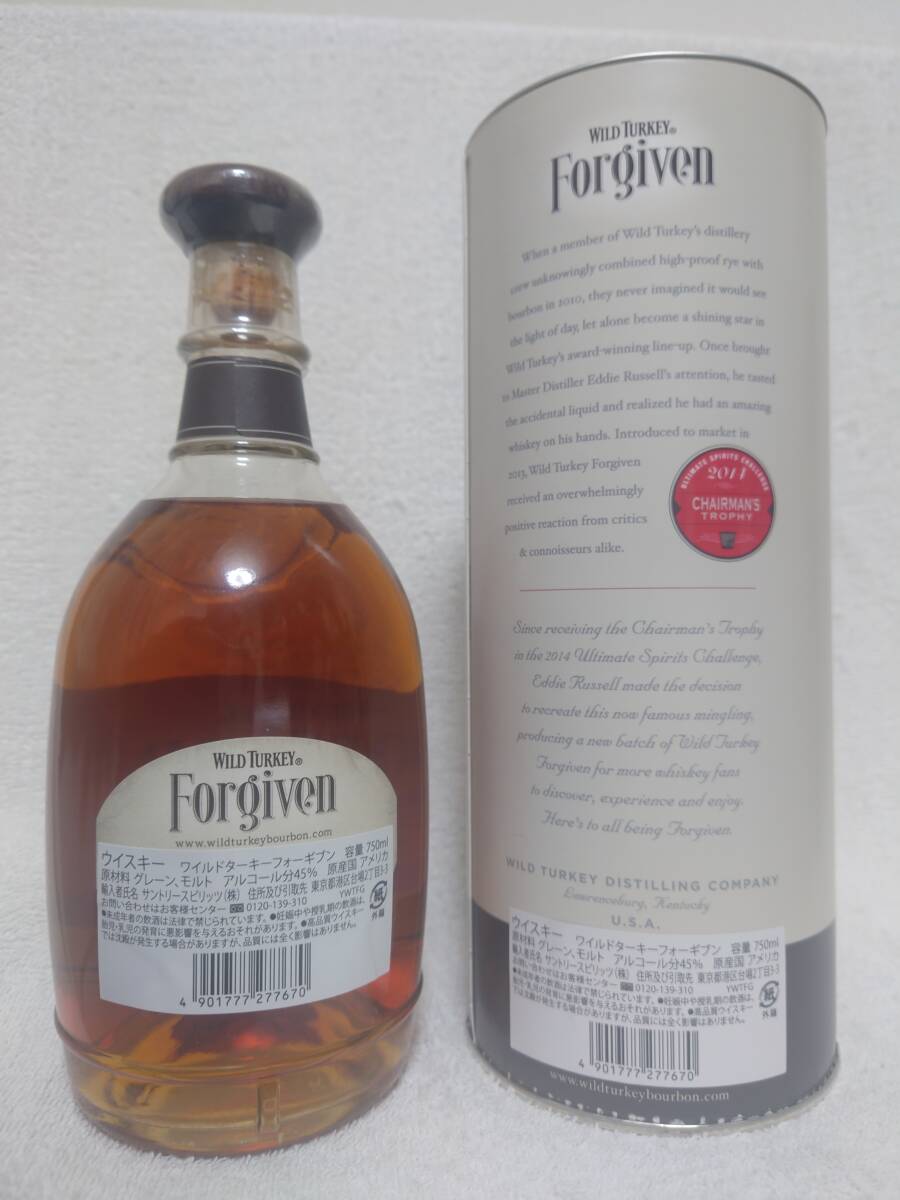 WILD TURKEY Forgiven ワイルドターキー フォーギブン 　バッチNo.303　　 750ml / 45.5%_画像2