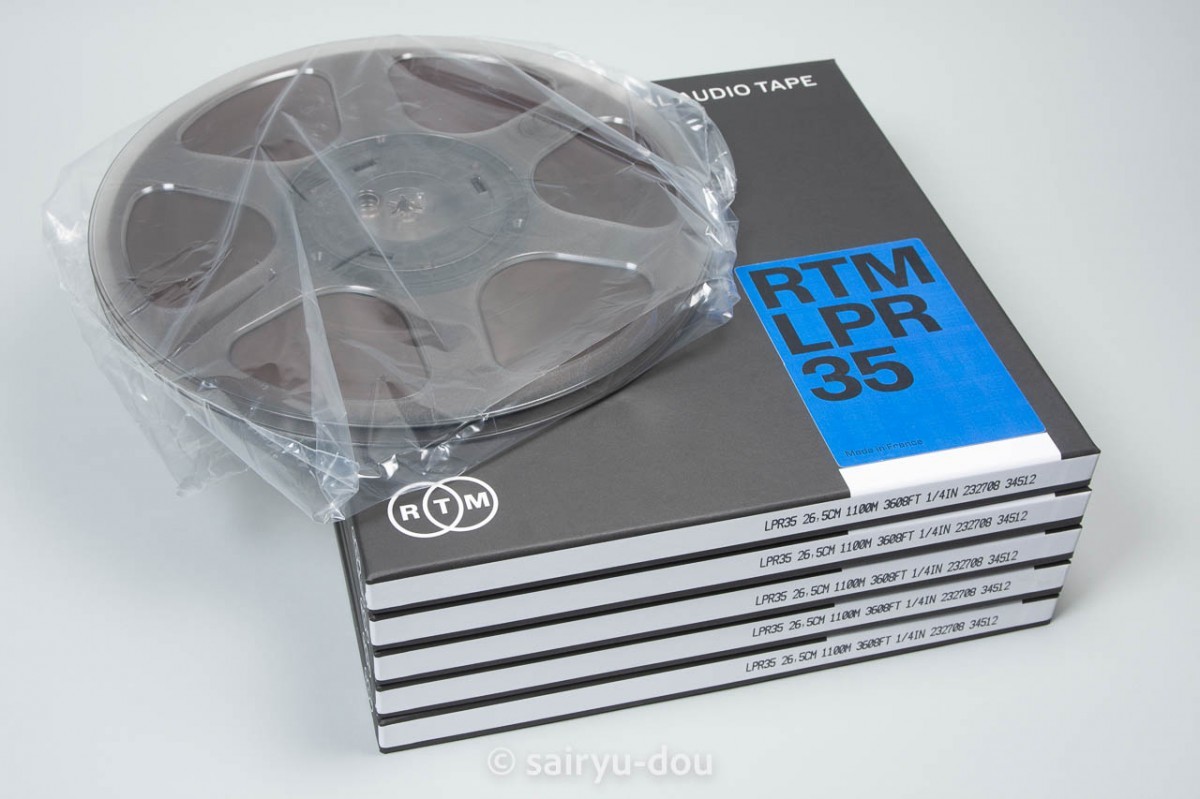 新品オープンリールテープ　RTM　LPR35　1/4インチ幅10号プラスチックリール　5巻B
