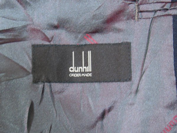 ダンヒルdunhill ORDER MADE■ウール テーラードジャケット シングル サイドベンツ /大丸■■ブラック ※NK4119112の画像5