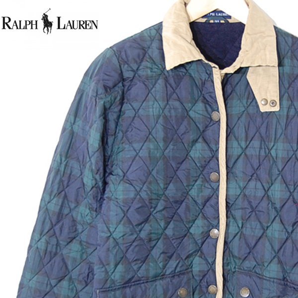 ラルフローレン RALPH LAUREN■キルティングジャケット/ナイガイ■160■グリーン系 ※NK3d28335_画像1