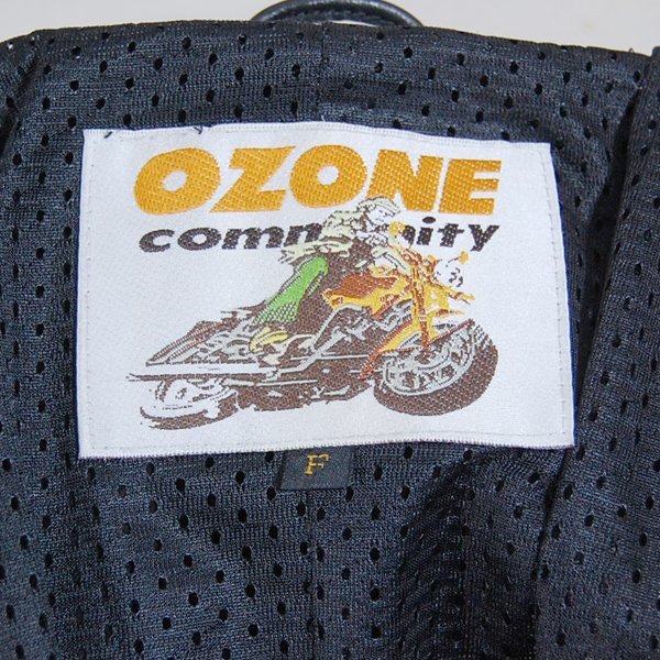 オゾンコミュニティOZONE community■レザー ジャケット 牛革 ロゴ入りスナップボタン■F■ブラック ※NK4119238_画像5