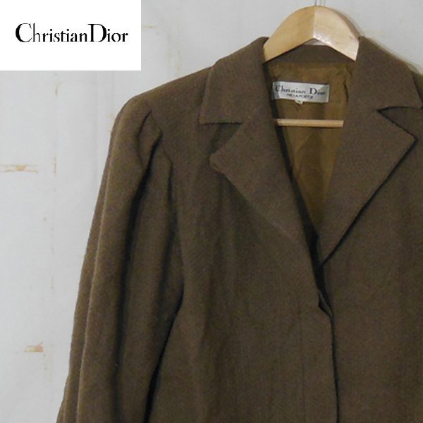 クリスチャンディオール Christian Dior PRET-A-PORTER■ウールジャケット■M■ブラウン系 ※NK4119270_画像1