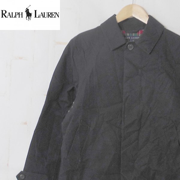 ラルフローレン RALPH LAUREN■ステンカラーコート　コットン　/インパクト21 ■11■ブラック ※NK4119262_画像1