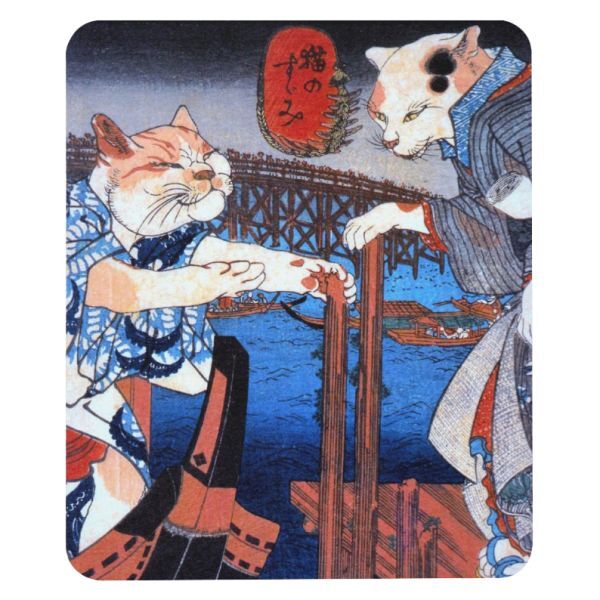 歌川国芳『 猫の涼み 』のマウスパッド（フォトパッド）_画像1