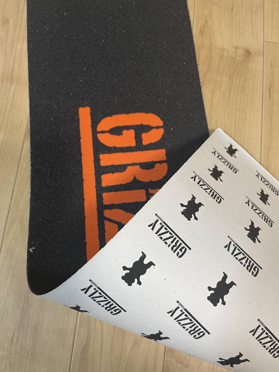 高品質　スケートボード スケボー デッキテープ　グリップテープ skateboard グリズリー　GRIZZLY オレンジ色