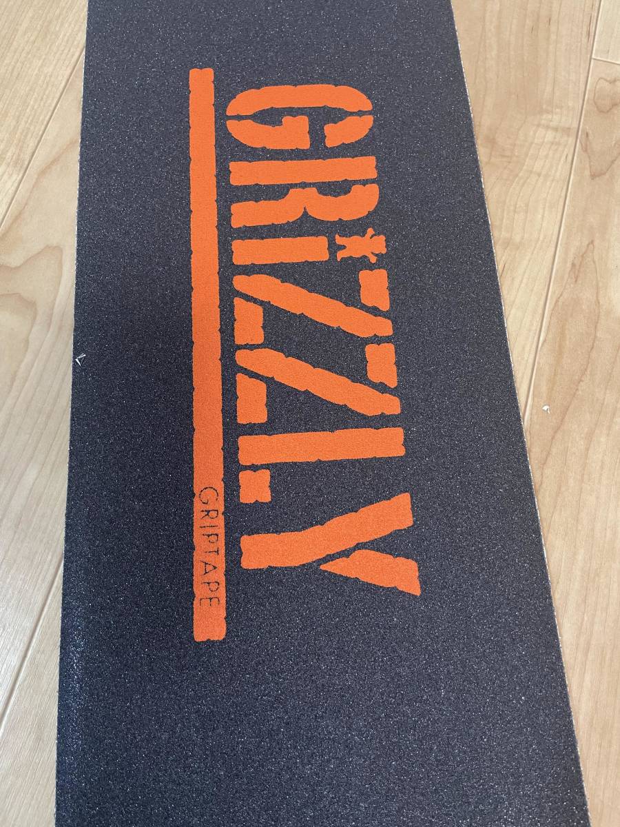 高品質　スケートボード スケボー デッキテープ　グリップテープ skateboard グリズリー　GRIZZLY オレンジ色