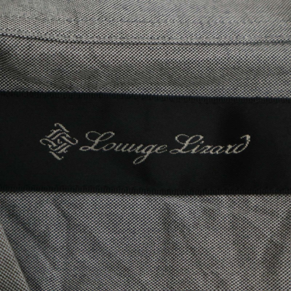 LOUNGE LIZARD ラウンジリザード 通年 スリム★ 長袖 シャツ Sz.1　メンズ グレー 日本製　C4T01017_2#C_画像5