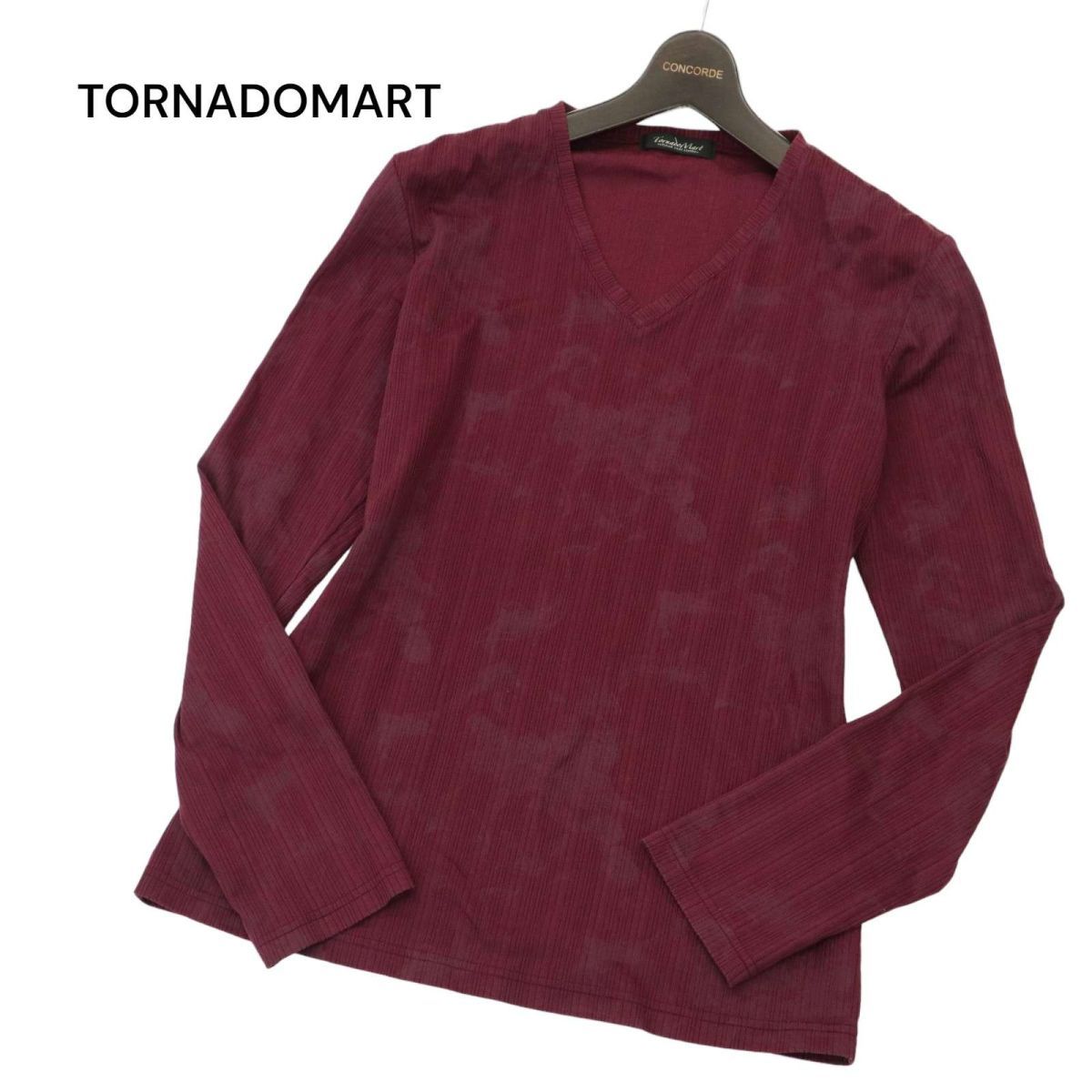 TORNADOMART Tornado Mart smo- cracker принт * длинный рукав V шея cut and sewn long футболка Sz.L мужской сделано в Японии C4T01022_2#F