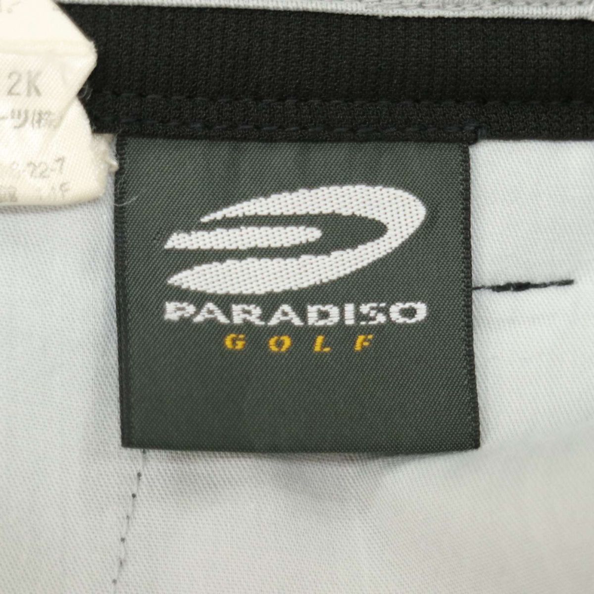 Paradiso golf パラディーゾ ゴルフ 通年 アンクル丈 スラックス ワイド テーパード パンツ Sz.85　メンズ 黒　C4B00654_2#R_画像7