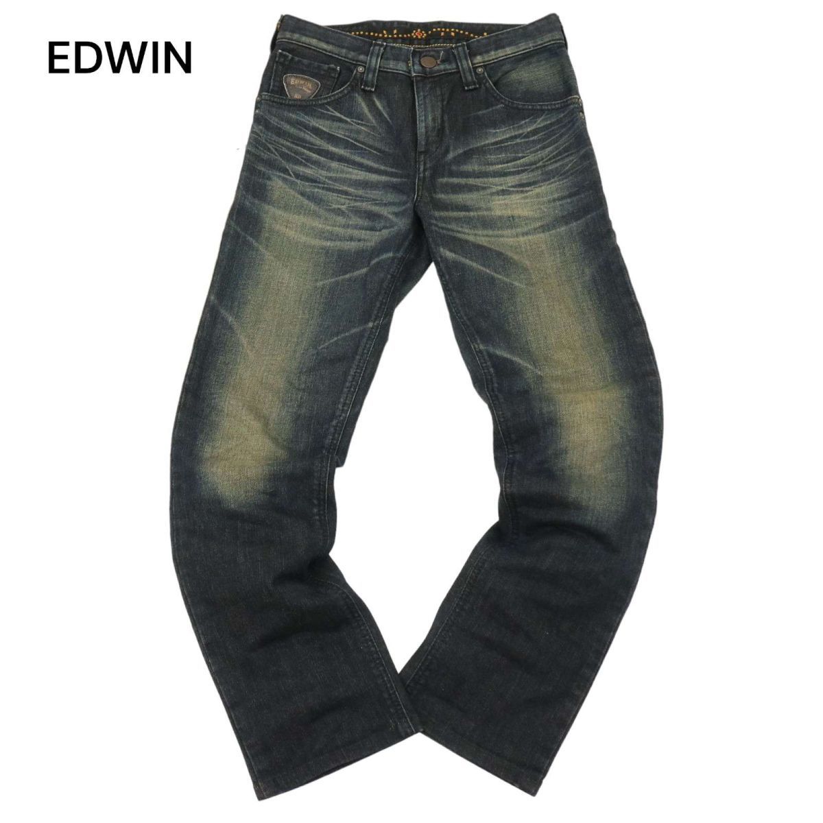 EDWIN エドウィン 452XVS XVシリーズ★ 加工 ウエスタン ジップ ストレッチ デニム パンツ ジーンズ Sz.26　メンズ 日本製　C4B00641_2#R_画像2