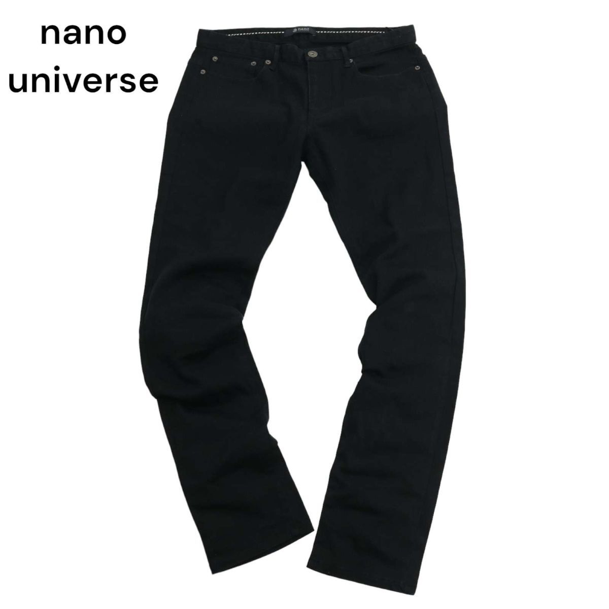 nano universe ナノユニバース 通年 ストレッチ★ スキニー パンツ Sz.L メンズ ダークネイビー 黒紺 C4B00960_2#Rの画像1