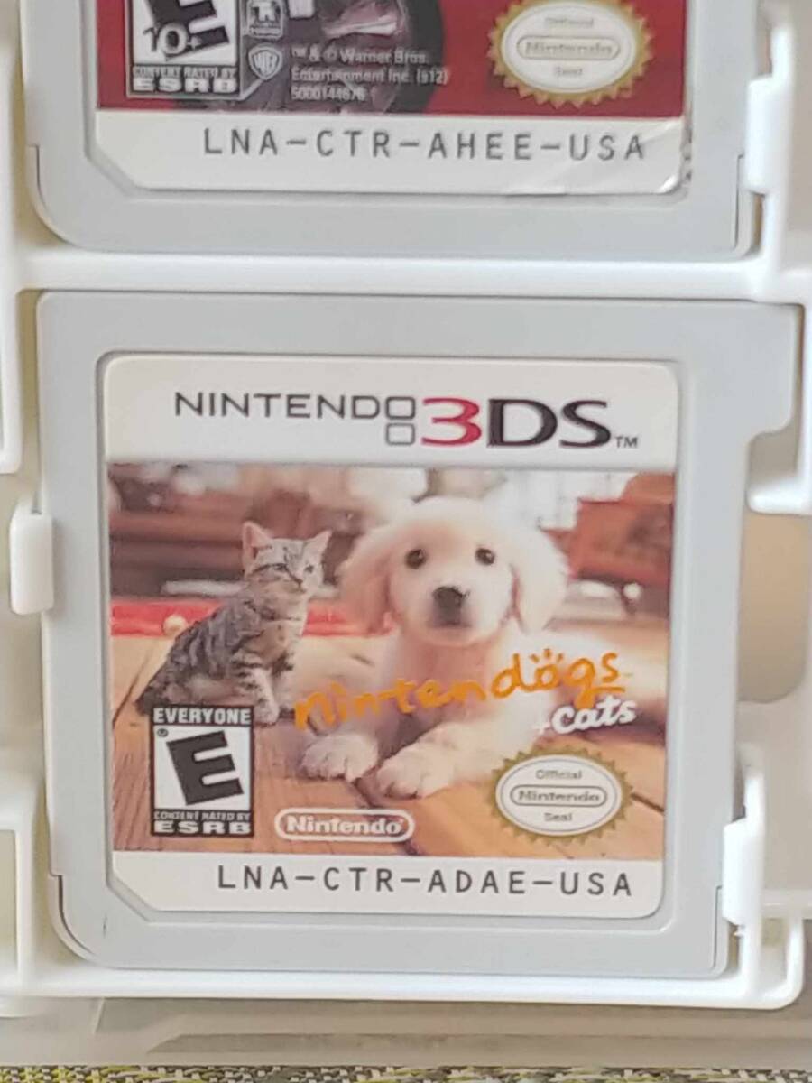 アメリカ版 Nintendo 3DS Games - Animal Crossing New Leaf / Spy Hunter / Nintendogs + Cats / Hori Game Case_画像4