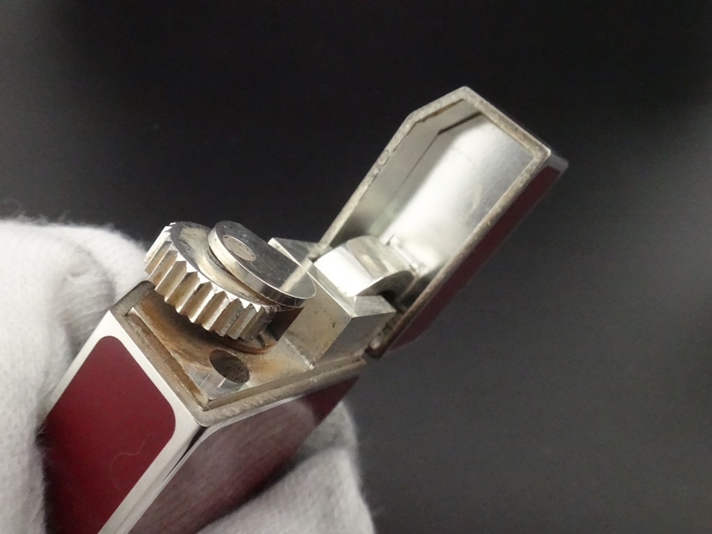 ◆◇【着火未確認】希少５角形　カルティエ　CARTIER　ボルドー　エンジ　シルバー　５３９５１I　コンポジット　ライター　ケース⑩◇◆_画像8