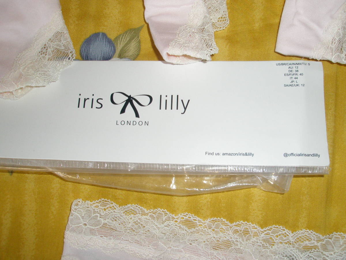 【即決】iris & lilly LONDON コットン・レース付ショーツ 5枚組 ブラジリアンカット_画像4