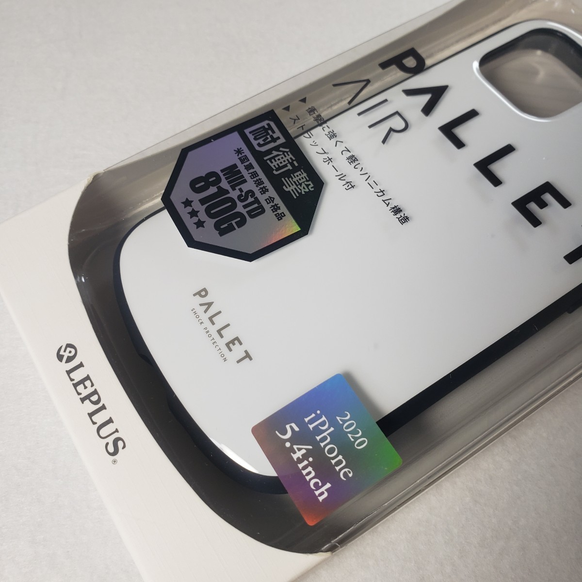 iPhone 12 mini 薄型軽量 耐衝撃ハイブリッドケース ホワイトの画像2