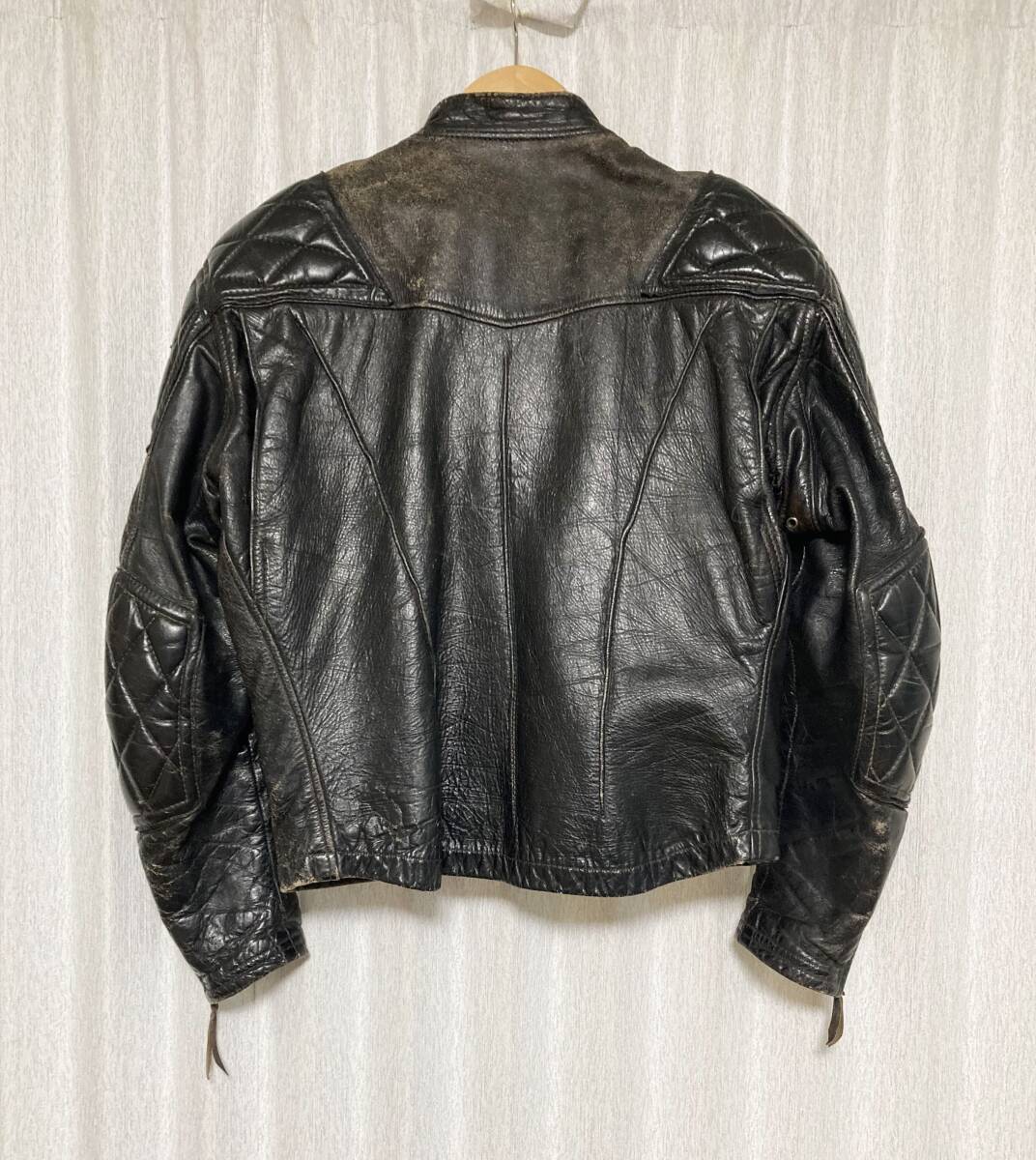 [80s Langlitz Leathers] Padded Cascade パテッドキャスケード ライダース レザージャケット 40程度 本革 ラングリッツレザー_画像2