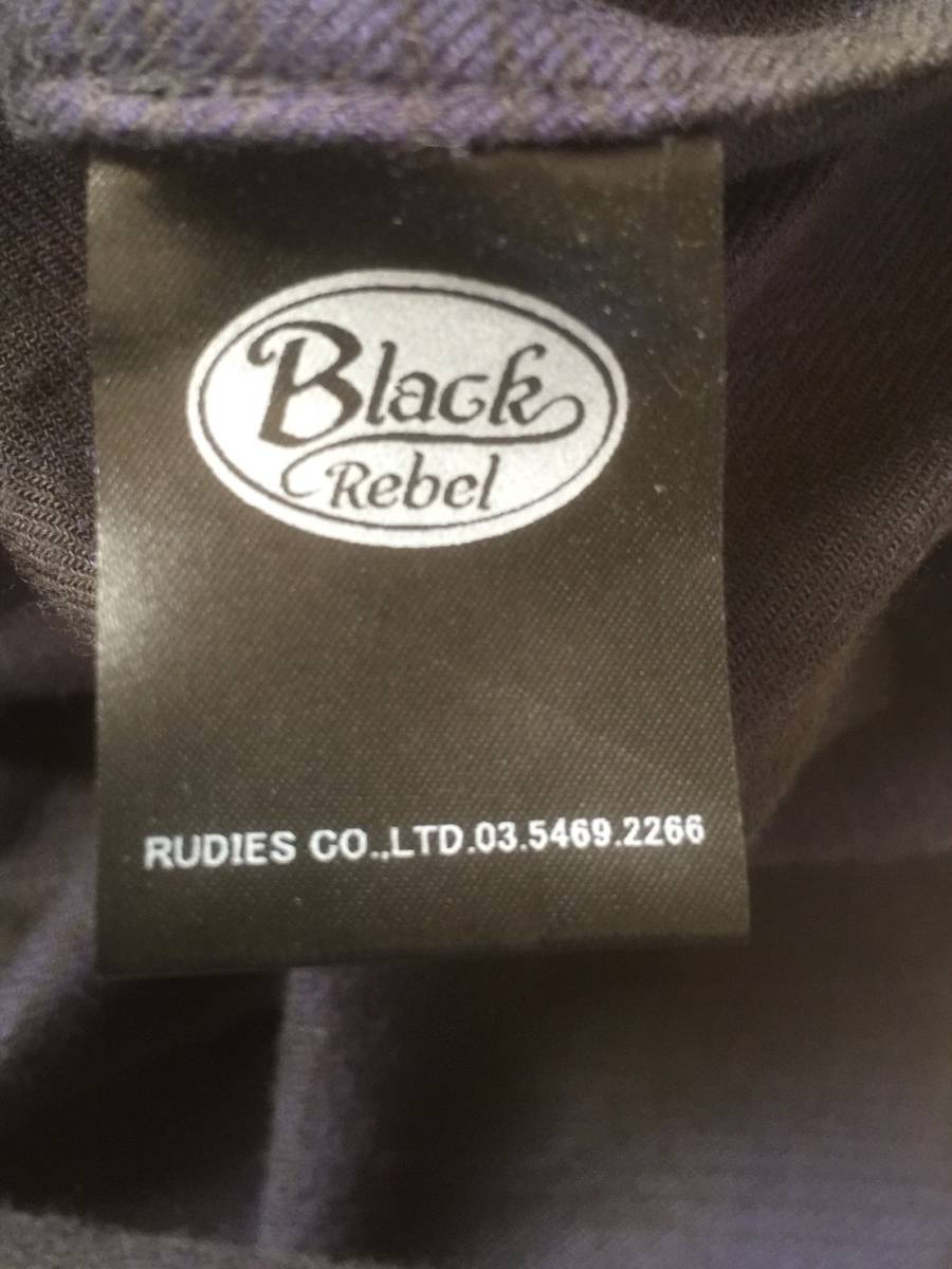 [RUDE GALLERY Black Rebel] コットンチェック ワークシャツ S ルードギャラリー ブラックレーベル_画像5