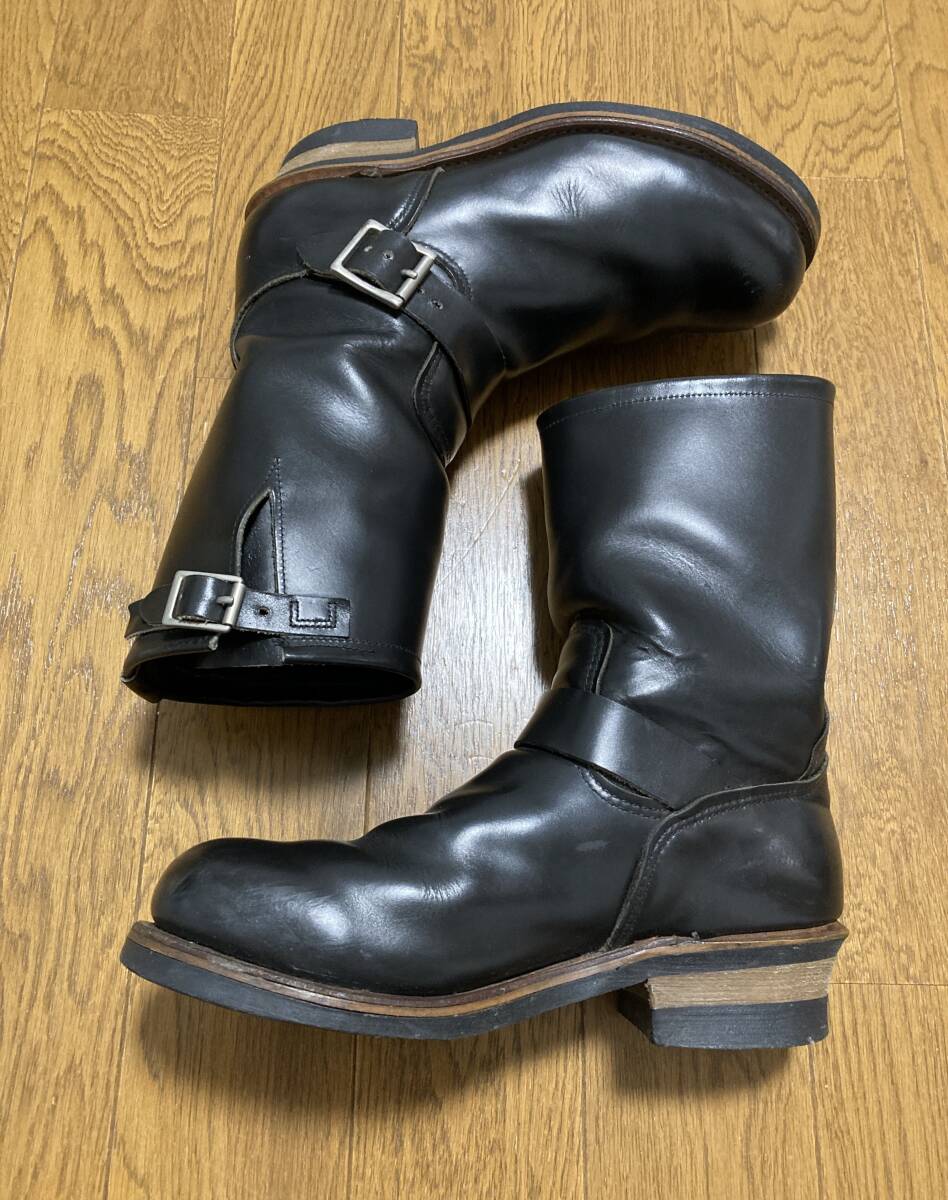 8D☆[RED WING] PT99 2268 ブラッククローム スチールトゥ レザーエンジニアブーツ 8D USA製 REDWING レッドウイング_画像10