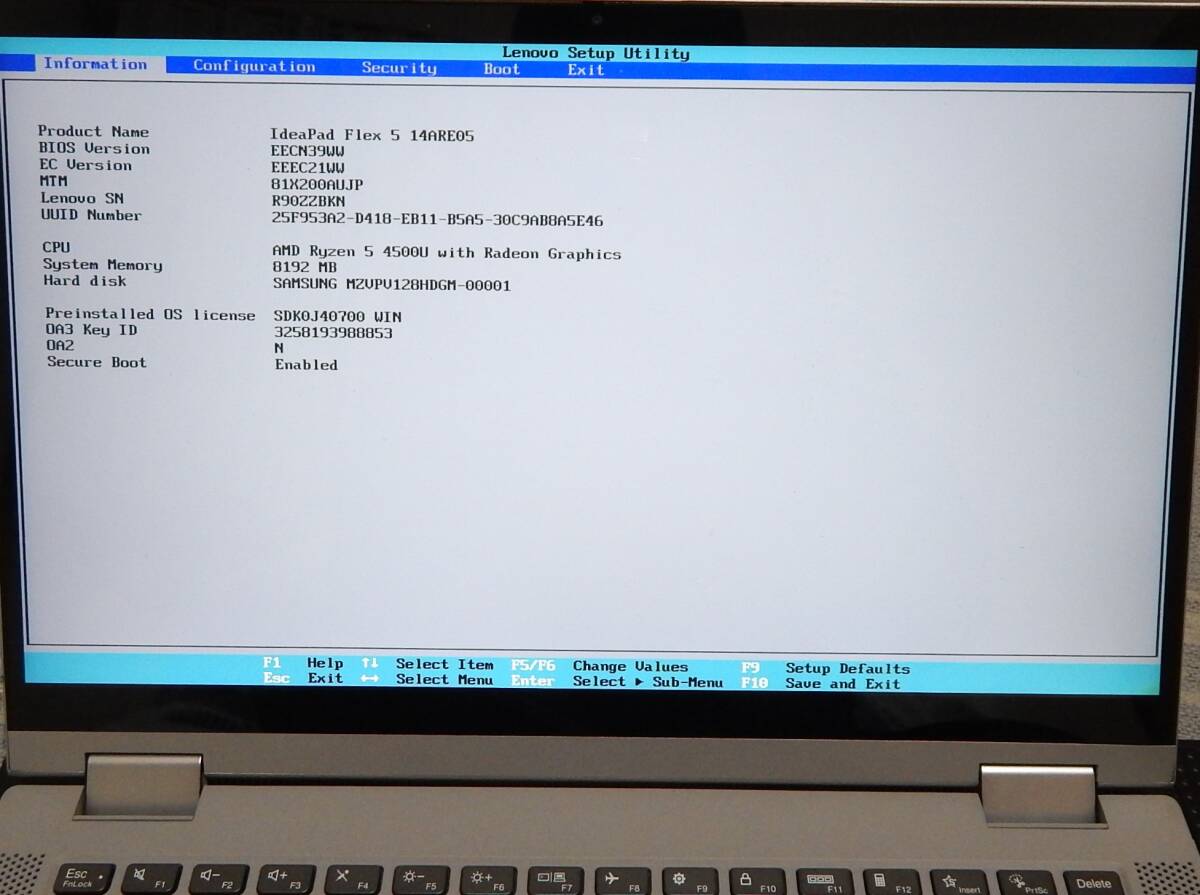 Lenovo IdeaPad Flex 550 14inch マザーボード (Ryzen 5 4500U/MEM8GB)の画像3