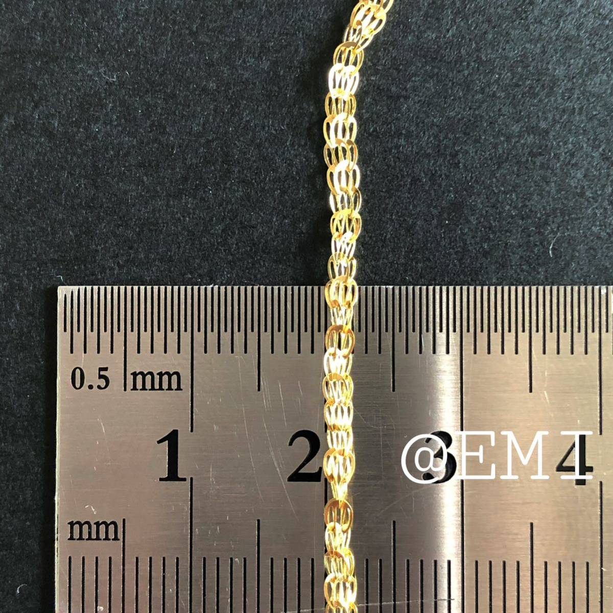 【タイムセール☆】 K18YG デザインペタルブレスレット　au750 18金イエローゴールド　地金アクセサリー_画像4