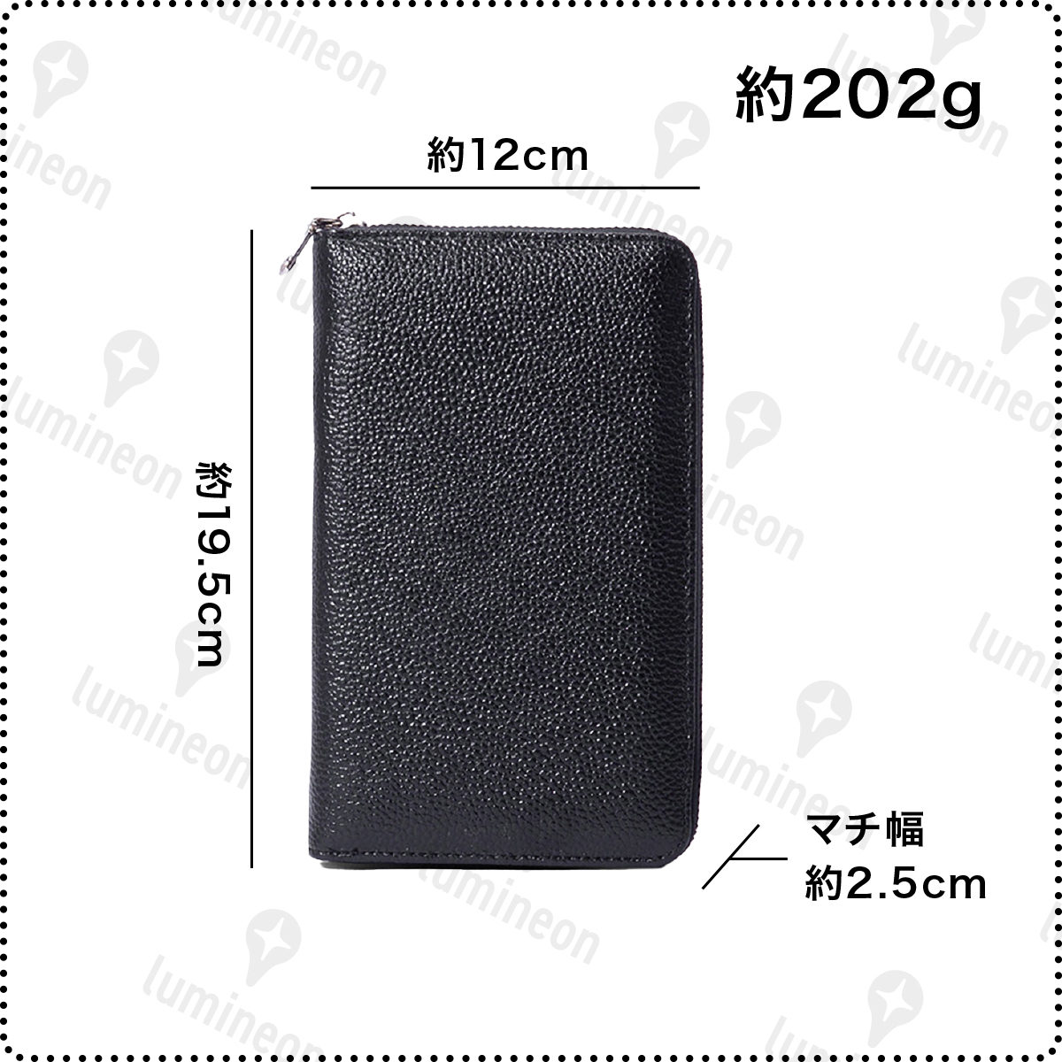 通帳 ケース 通帳 入れ 長財布 スキミング 防止 磁気 牛革 本革 プレゼント パスポート カード 収納 大容量 レザー メンズ グレー g066g 2_画像5