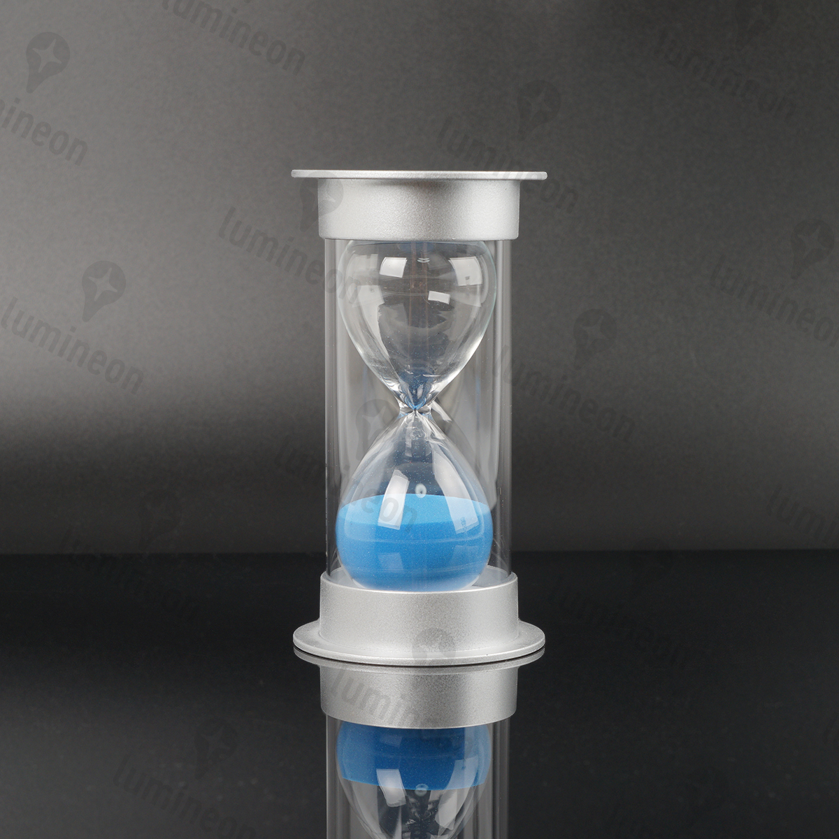 砂時計 25分 ブルー シルバー アクリル ガラス インテリア おしゃれ 置物 高級 長時間 子供 ギフト サンド タイマー プレゼント g065e 3_画像5