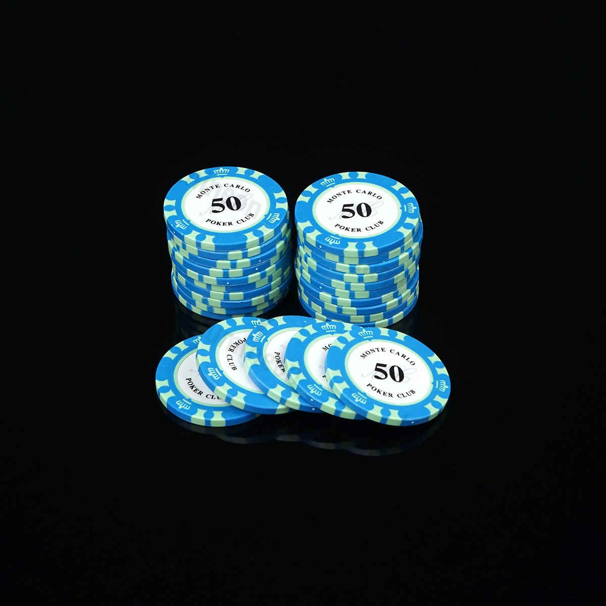 ポーカー チップ $50×25枚 セット チップ カジノ コイン ゴルフ マーカー ボール マグネット 用品 ゴルフ コンペ 景品 グッズ g121g 1
