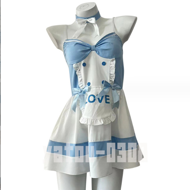 H421　コスプレウェア　ベビードール　メイド服　ミニスカート　ワンピース　ウエイトレス　セクシーランジェリー　ナイトウェア_画像7