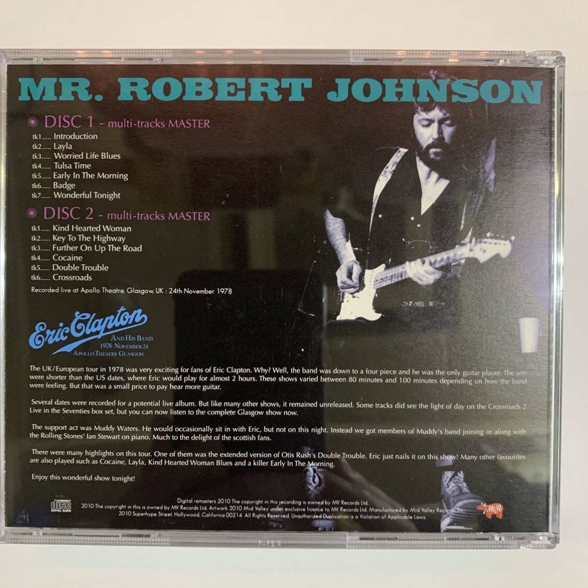 ERIC CLAPTON / MR. ROBERT JOHNSON (2CD) Mid Valley Records これぞマルチトラックマスターの本気！1978年の大名盤を特別価格でご提供！_画像4