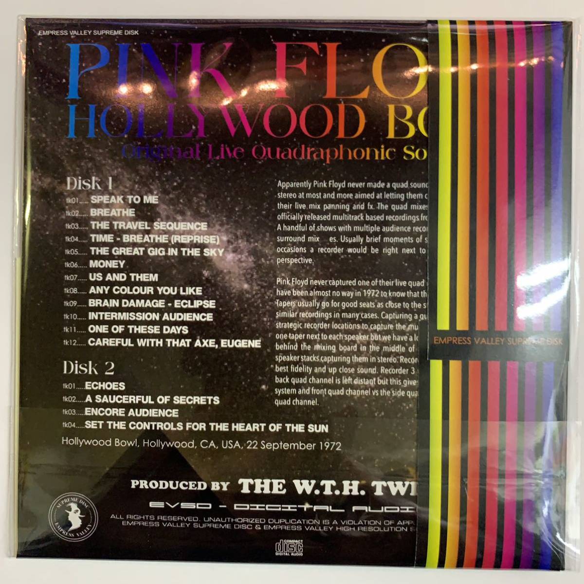 PINK FLOYD / HOLLYWOOD BOWL - ORIGINAL LIVE QUADRAPHONIC SOUND (2CD) MEGA RARE PRO-USE ONLY！残少です。_画像5