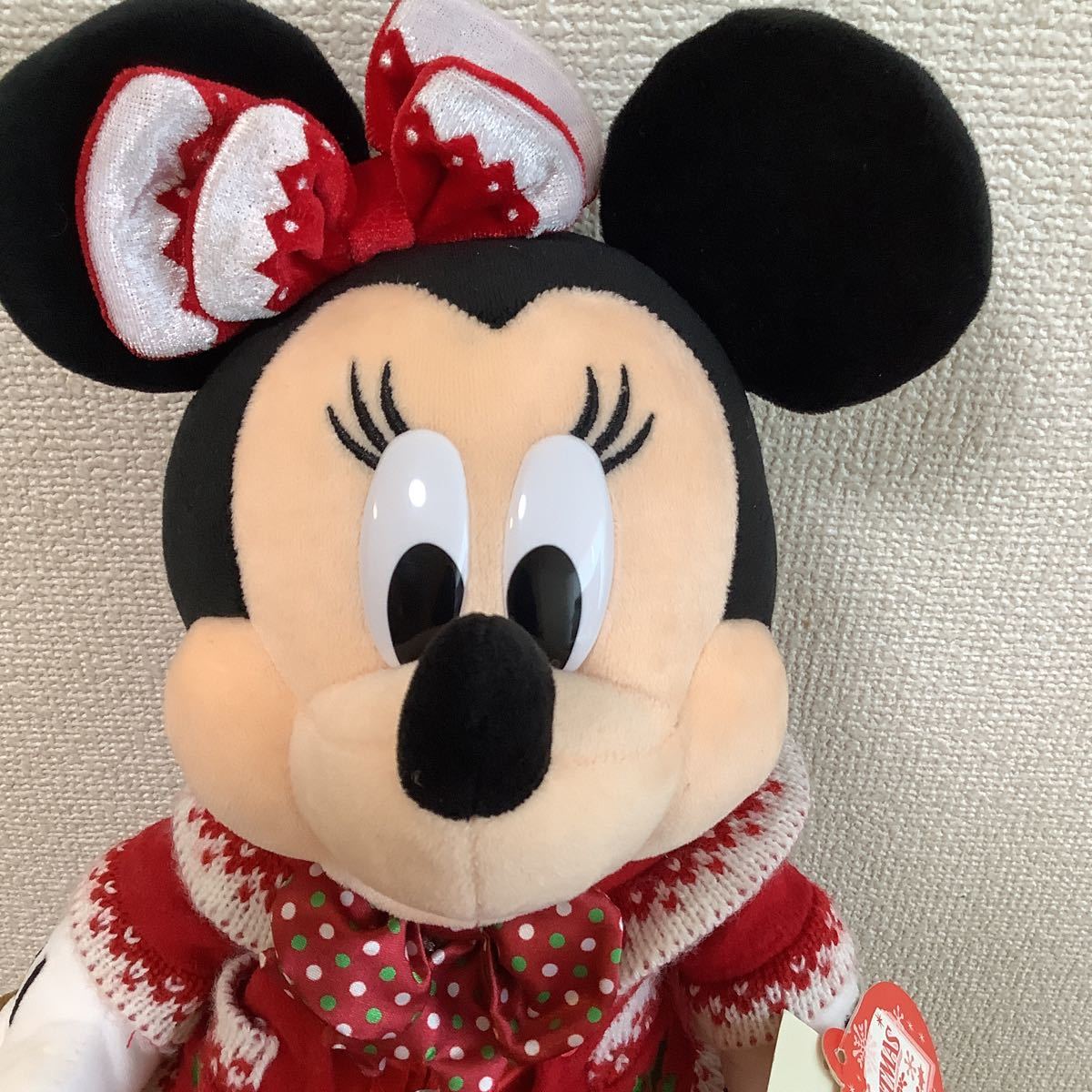 ディズニーランド　ミニーマウス　ぬいぐるみ　CHRISTMAS WISHES 2016 タグ付き _画像3