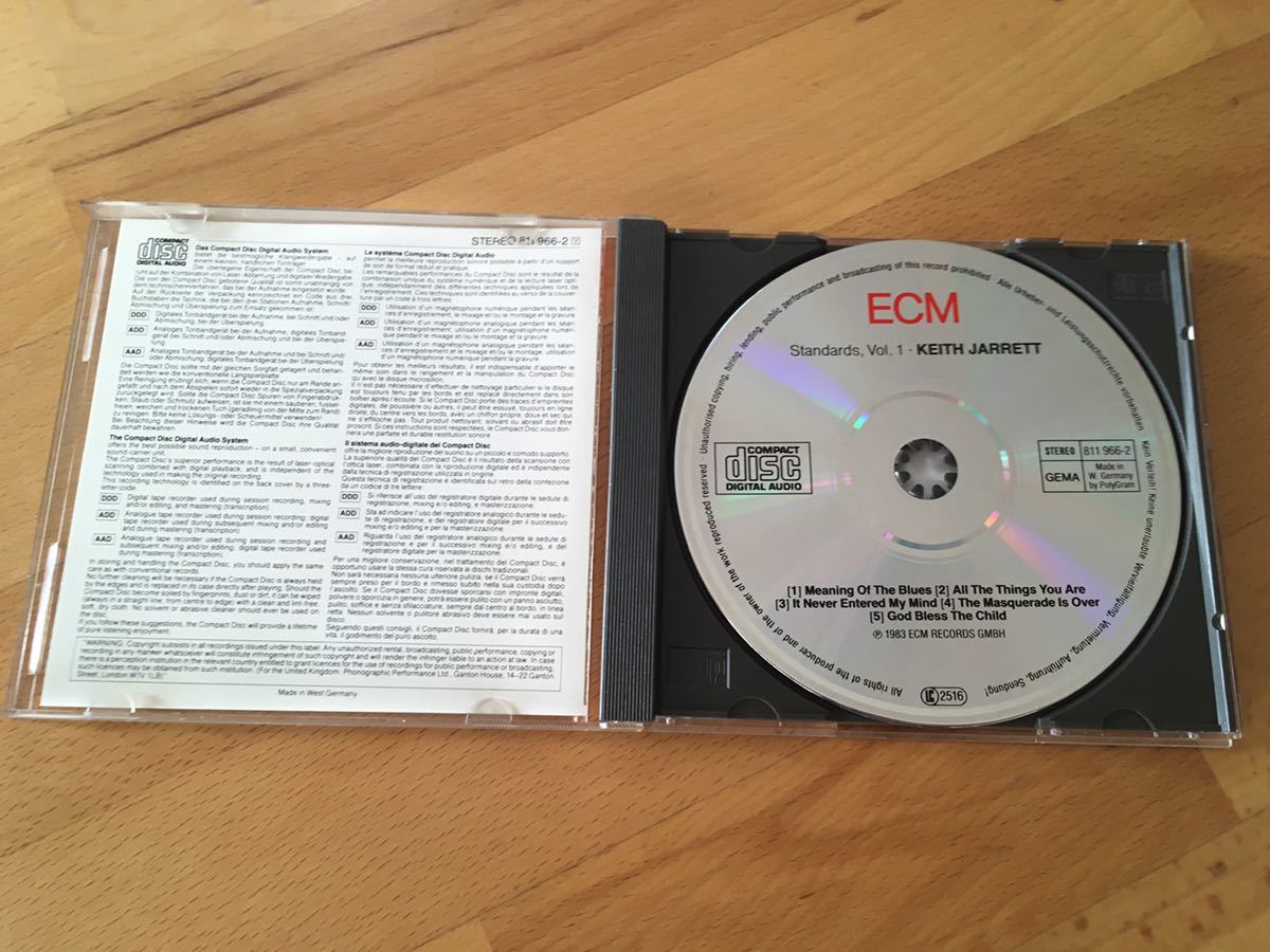 （西独盤）Keith Jarrett / Standards, Vol. 1(Made in West Germany)西ドイツ/全面アルミ蒸着/キース・ジャレット(ECM : 811 966-2)_画像4