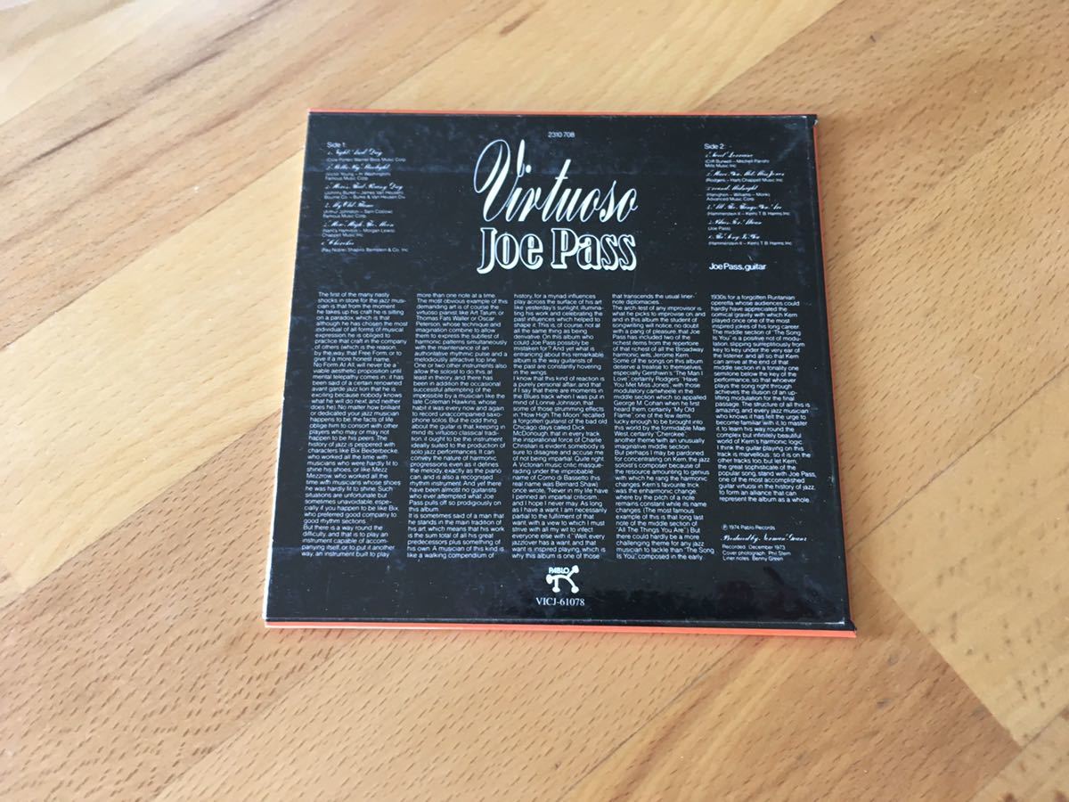 【XRCD】Joe Pass / Virtuoso / ジョー・パス (PABLO : VICJ-61078)紙ジャケ_画像2