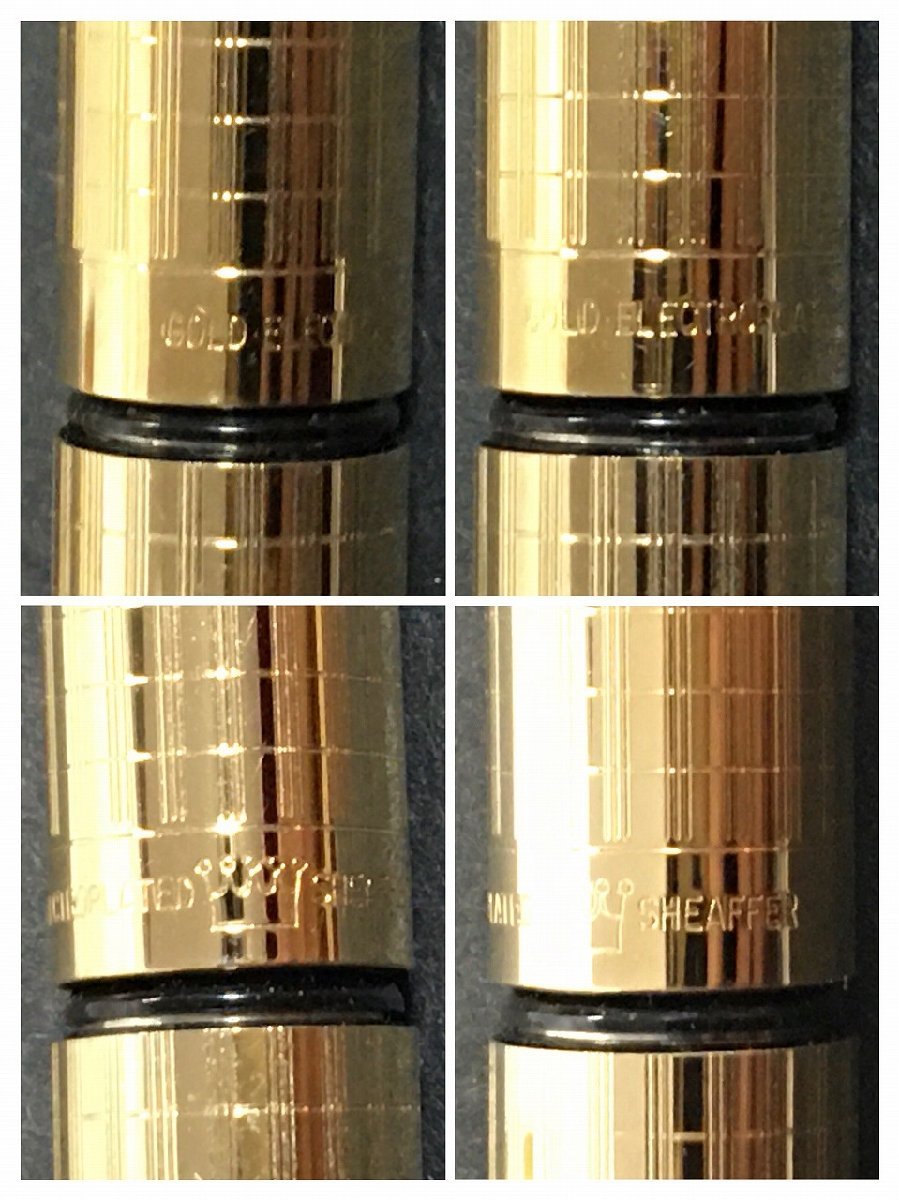 SHEAFFER/シェーファー タルガ 万年筆 ペン先 14K 585刻印 ゴールドプレート 筆記未確認-D2210_写真実物・中古美品