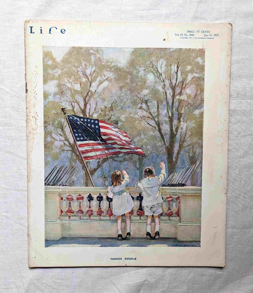 1917年 Life magazine 戦争への参加 Angus MacDonall Yankee Doodle/ミシュラン タイヤ ビバンダム/チャールズ・ダナ・ギブソン/Rea Irvin_画像1