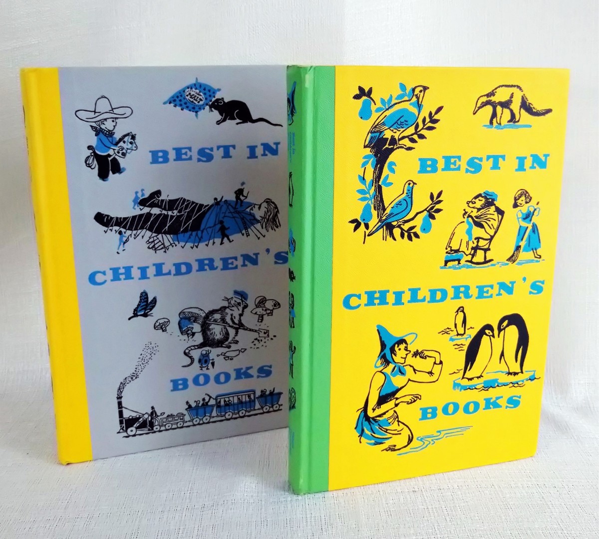 2冊セット 1958年 アンティーク洋書絵本 Best in Children's Books Nelson Doubleday/レナード・ワイスガード/シャーロット・スタイナー_画像1