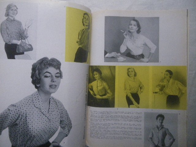 1955年 ドイツ Textile Report テキスタイル・ファッション 洋書 婦人服 レディース/ブラウス/スカート_画像3