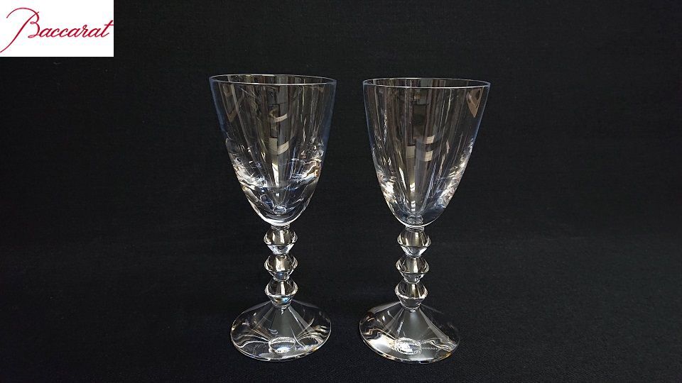 N-103 訳あり BACCARAT バカラ ベガ ペア ワイングラス 18cm glass crystal