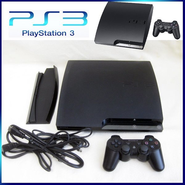 動作品■SONY ソニー ゲーム機 PS3 プレイステーション3 本体 CECH-2500A HDD 160GB チャコール ブラック playstation3_画像1