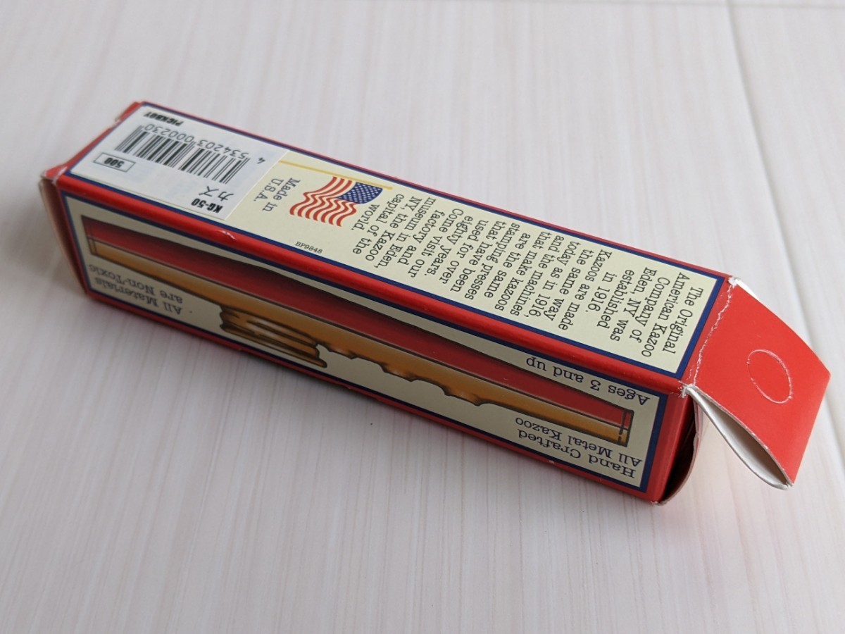 アメリカ製 カズ カズー Kazoo 管楽器 金属製 喋りながら吹くと膜が振動して独特の音が出る らしい made in U.S.A. KG-50の画像2