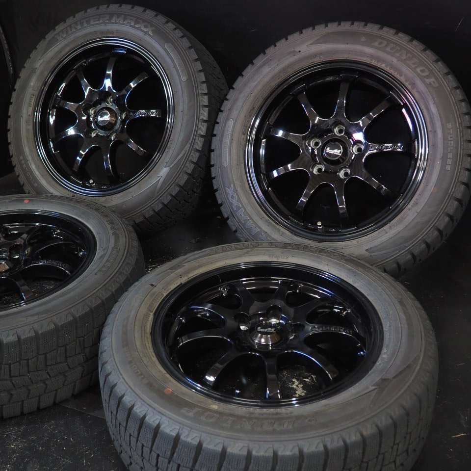 バリ山 ダンロップ WINTER MAXX WM02 / LM SPORT FINAL【 215/55R16 / 7J +45 114.3 5H 4本 】スタッドレス FCシビック ZE4インサイト等の画像2