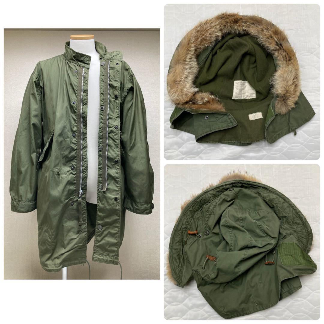 S 最初期 アルミ コヨーテファーフード M65 米軍実物 フィッシュ S 最初期 アルミ コヨーテファーフード M65 米軍実物 フィッシュ