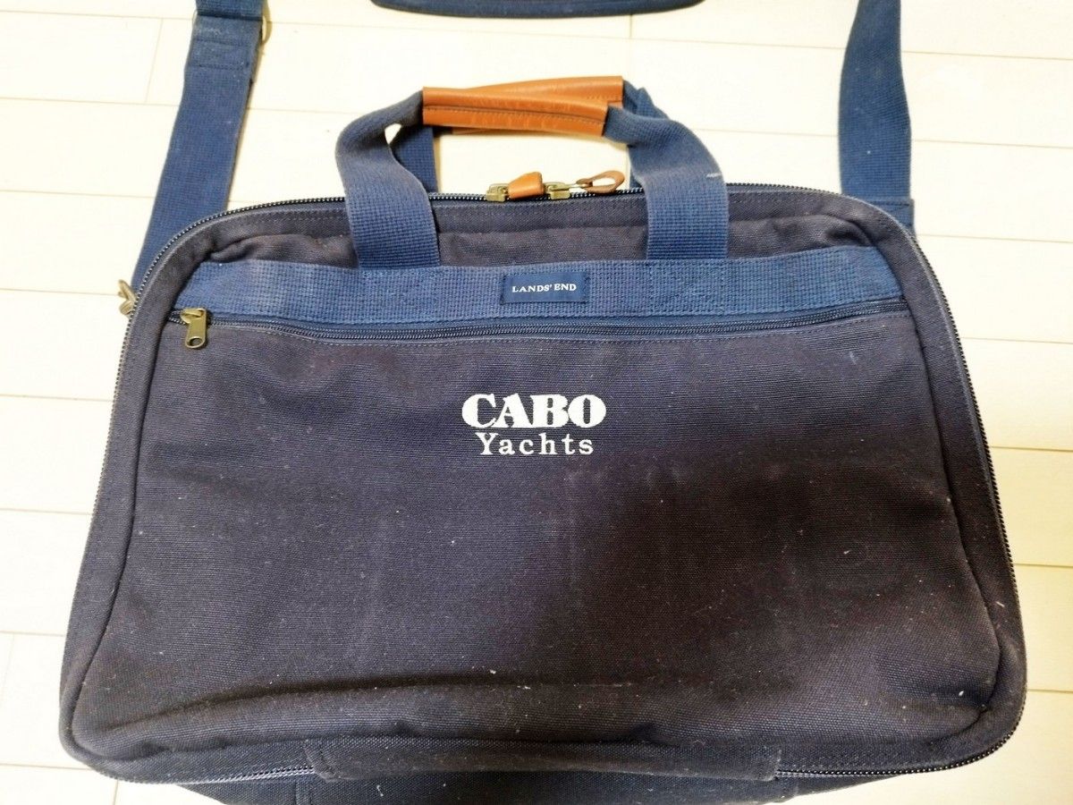 CABO YACHTS / ランズエンド製　カボ艇搭載 キャンバス素材 ブリーフケース/小物用バッグ 程度良好 中古品