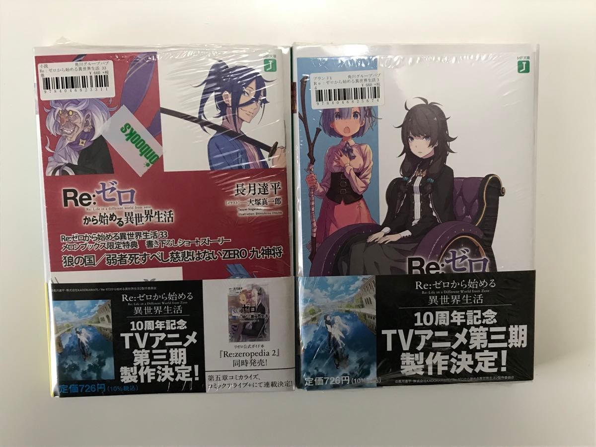 Re ゼロから始める異世界生活 33巻 34巻 特典付き 小冊子 Re ゼロから始める異世界生活 33巻 34巻 特典付き 小冊子