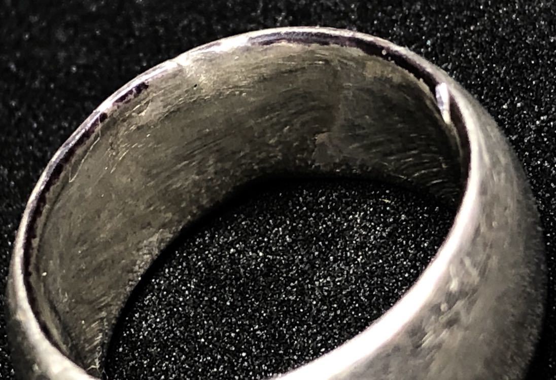 925 широкий поверхность кольца серебряное кольцо кольцо мужской аксессуары декортивный элемент широкий #11 номер б/у товар модные аксессуары [4518]A