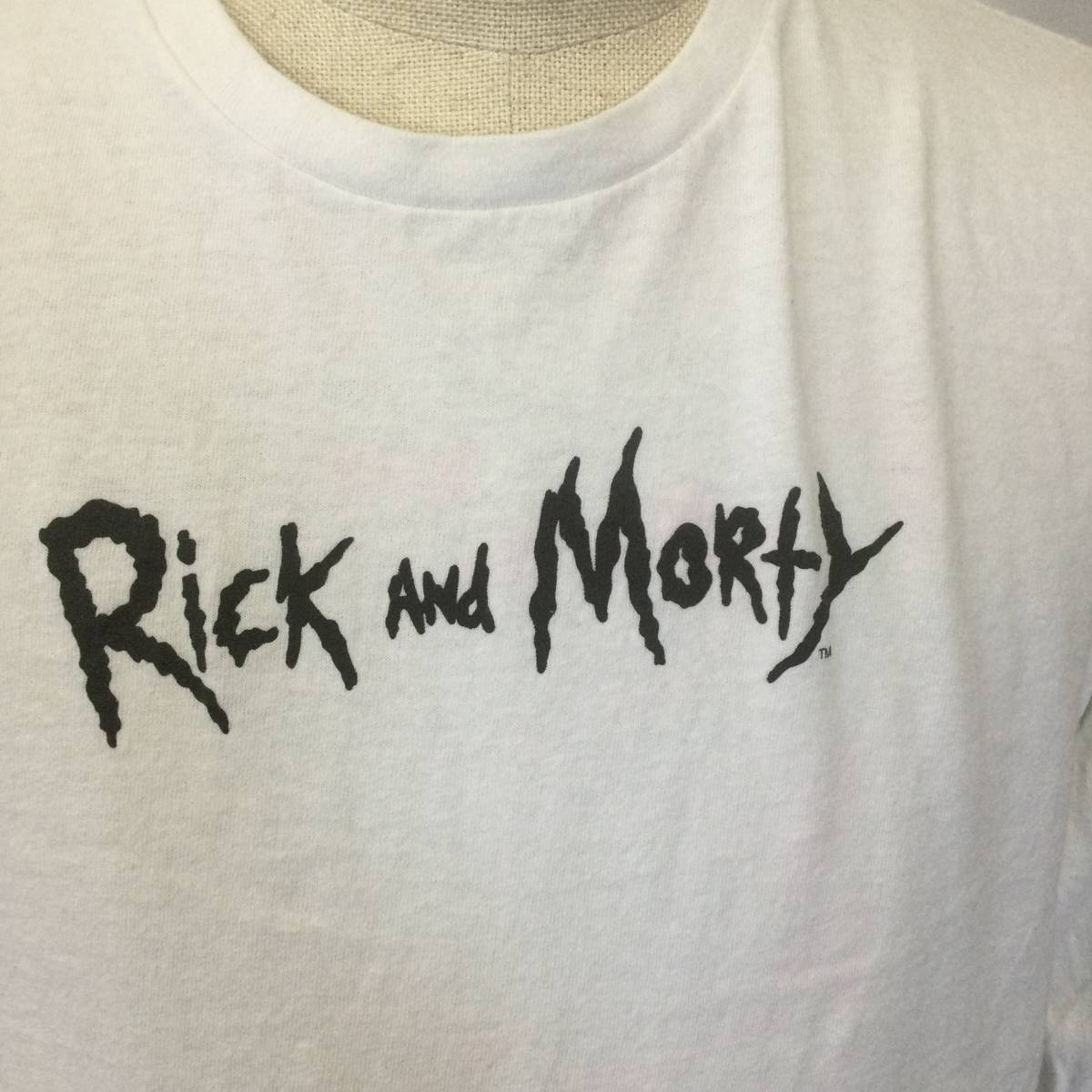 【N757】★Rick AND MoRty★ リックアンドモーティ ロングスリーブ プリントTシャツ XLサイズ アニメT キャラT アメリカ古着 古着 古着卸_画像3